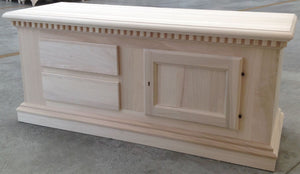 Porta tv in legno classico 2 cassetti 1 porta tinta noce 141x50x60 (902) - Mobili 2G