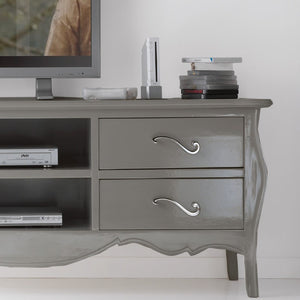 Porta tv in legno in legno shabby tortora madreperla 182x50x61 (1372) - Mobili 2G