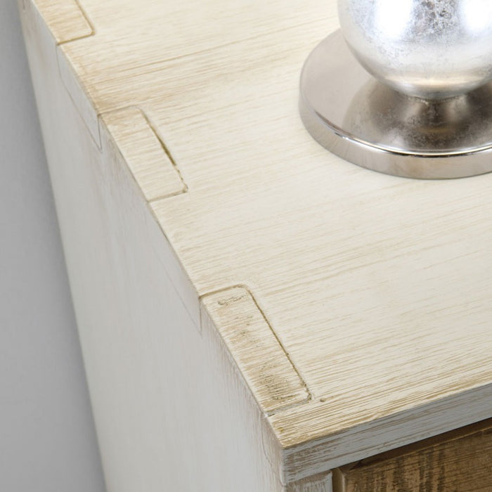 Porta tv  in legno massello shabby laccato 2 cassetti 130x54 55