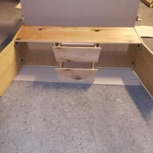 Porta tv in legno rovere nodato spazzolato 165x45x45