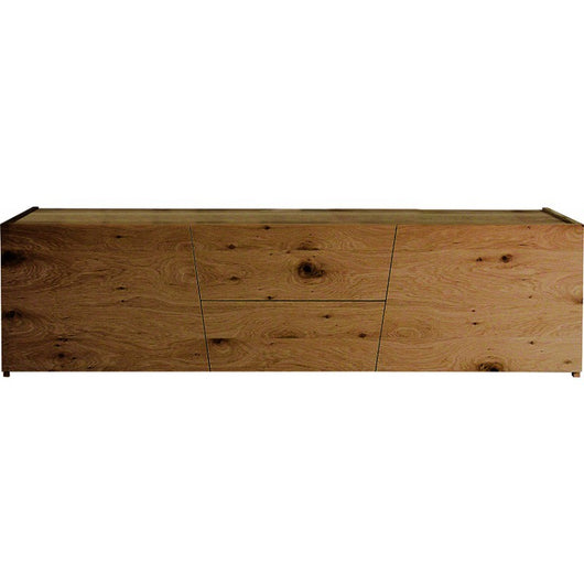 Porta tv in legno rovere nodato spazzolato 165x45x45