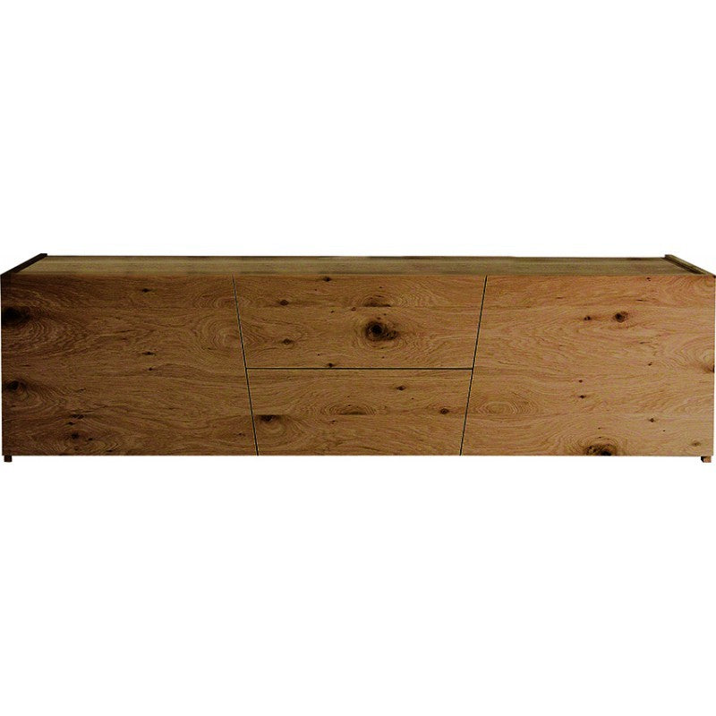 Porta tv in legno rovere nodato spazzolato 165x45x45