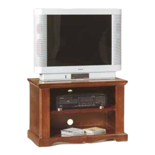 Porta tv legno arte povera colore noce scuro 75x40x51