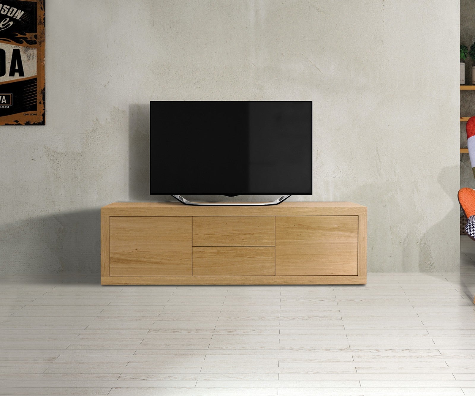 Porta tv rovere naturale 170x45x50 (887) - Mobili 2G
