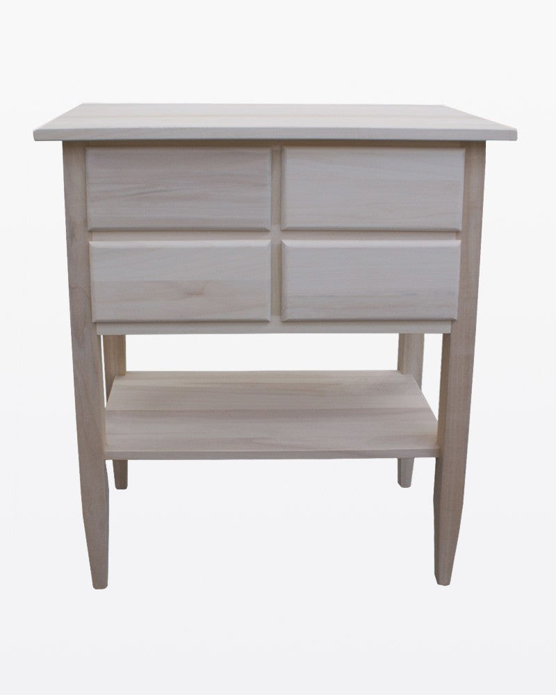 Porta tv shabby bianco in legno massello 69x39x80 (972) - Mobili 2G