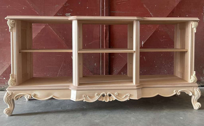 Retro divano bifacciale classico barocco legno grezzo 155x50x76 - Mobili 2G