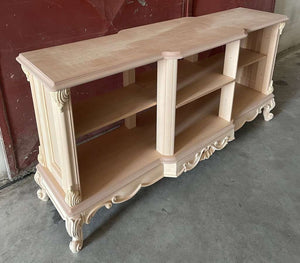 Retro divano bifacciale classico barocco legno grezzo 155x50x76 - Mobili 2G