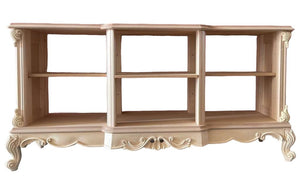 Retro divano bifacciale classico barocco legno grezzo 155x50x76 - Mobili 2G