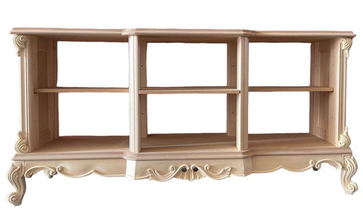 Retro divano bifacciale classico barocco legno grezzo 155x50x76 - Mobili 2G