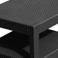 Salotto da giardino 4 posti in polimerico ecologico antracite - Mobili 2G