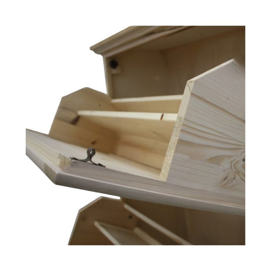 Scarpiera classica in legno 4  ribalte grezzo l.80 p.30 h.170 (1220) - Mobili 2G