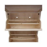 Scarpiera classica in legno 4  ribalte grezzo l.80 p.30 h.170 (1220) - Mobili 2G