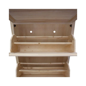 Scarpiera classica in legno 4  ribalte grezzo l.80 p.30 h.170 (1220) - Mobili 2G