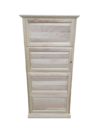 Scarpiera classica in legno 4  ribalte grezzo l.80 p.30 h.170 (1220) - Mobili 2G