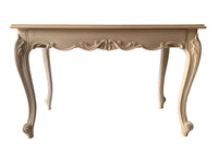 Scrivania 1 cassetto classica barocco legno grezzo 121x62x79 - Mobili 2G