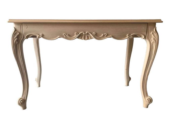 Scrivania 1 cassetto classica barocco legno grezzo 121x62x79 - Mobili 2G