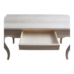 Scrivania 1 cassetto classica legno massello grezzo l.160 p.75 h.80 (170) - Mobili 2G