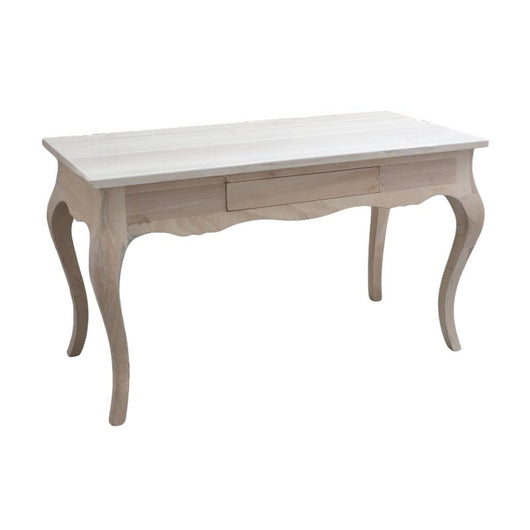 Scrivania 1 cassetto classica legno massello grezzo l.160 p.75 h.80 (170) - Mobili 2G