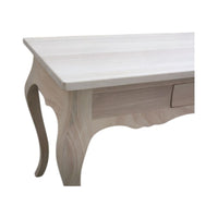 Scrivania 1 cassetto classica legno massello grezzo l.160 p.75 h.80 (170) - Mobili 2G