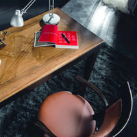 Scrivania 1 cassetto intarsio legno shabby 130x70x78 - Mobili 2G