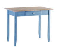 Scrivania 1 cassetto legno laccato azzurro 99x61x80 (2221) - Mobili 2G