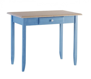 Scrivania 1 cassetto legno laccato azzurro 99x61x80 (2221) - Mobili 2G