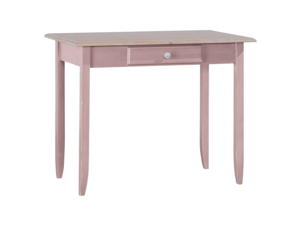 Scrivania 1 cassetto legno laccato rosa 99x61x80 (2220) - Mobili 2G