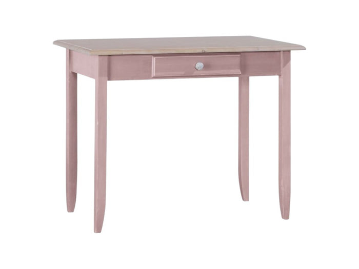 Scrivania 1 cassetto legno laccato rosa 99x61x80 (2220) - Mobili 2G