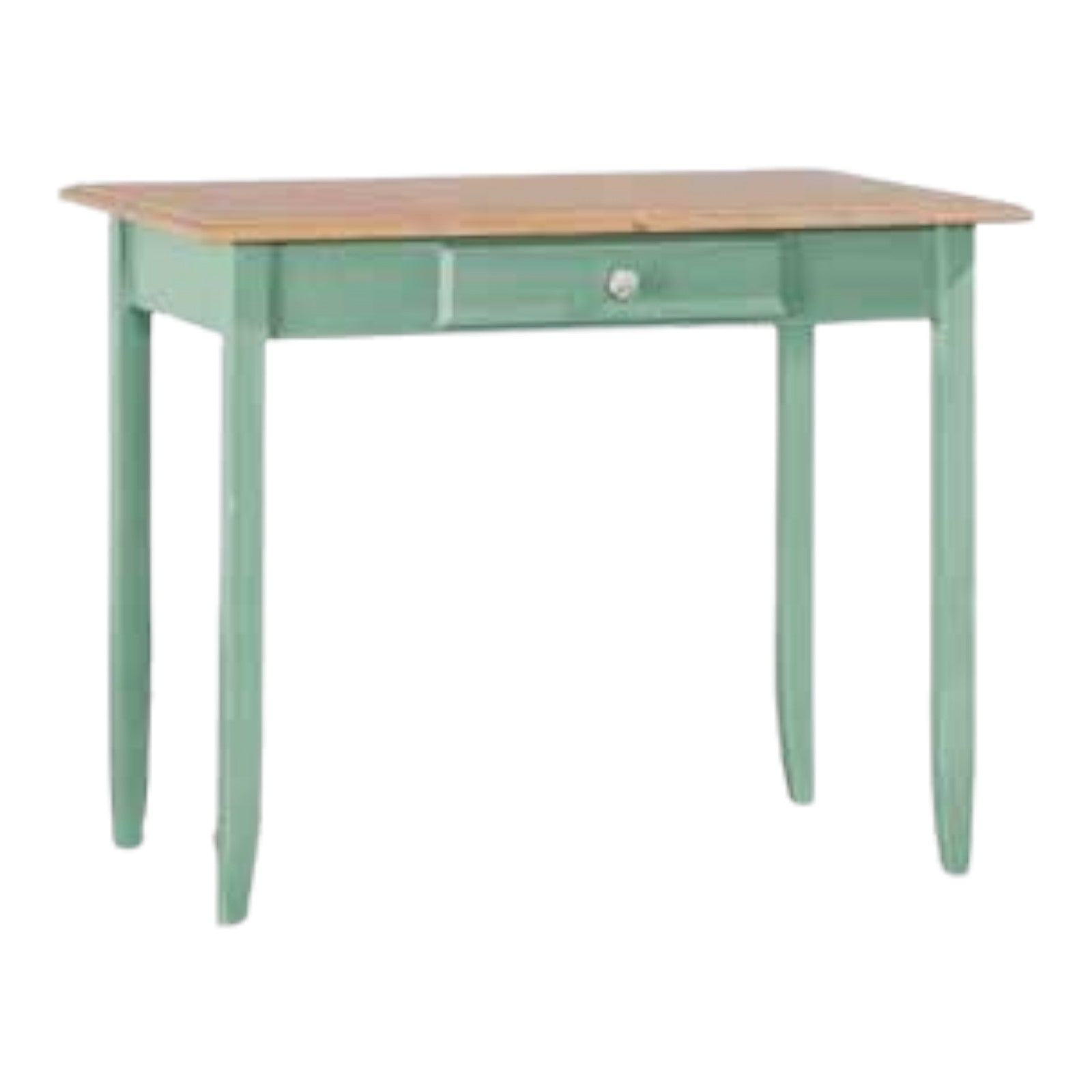 Scrivania 1 cassetto legno laccato verde 99x61x80