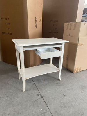 Scrivania 1 cassetto legno shabby bianco anticato 85x49x79 - Mobili 2G