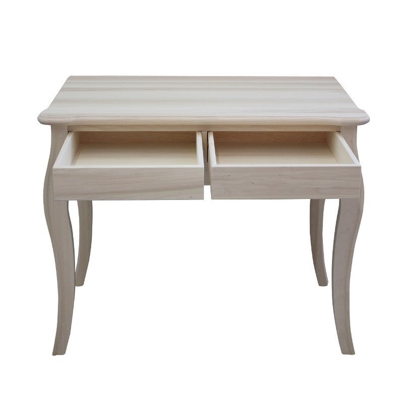 Scrivania 2 cassetti classica legno massello grezzo l.101 p.62 h.82 - Mobili 2G