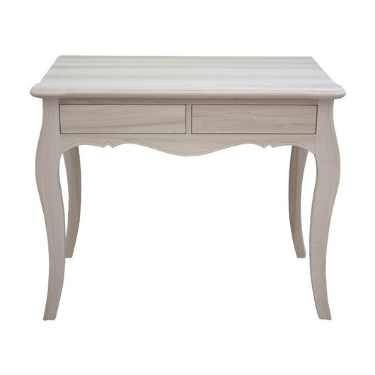 Scrivania 2 cassetti classica legno massello grezzo l.101 p.62 h.82 - Mobili 2G