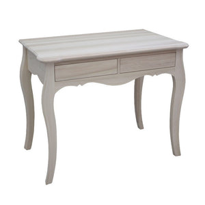 Scrivania 2 cassetti classica legno massello grezzo l.101 p.62 h.82 - Mobili 2G