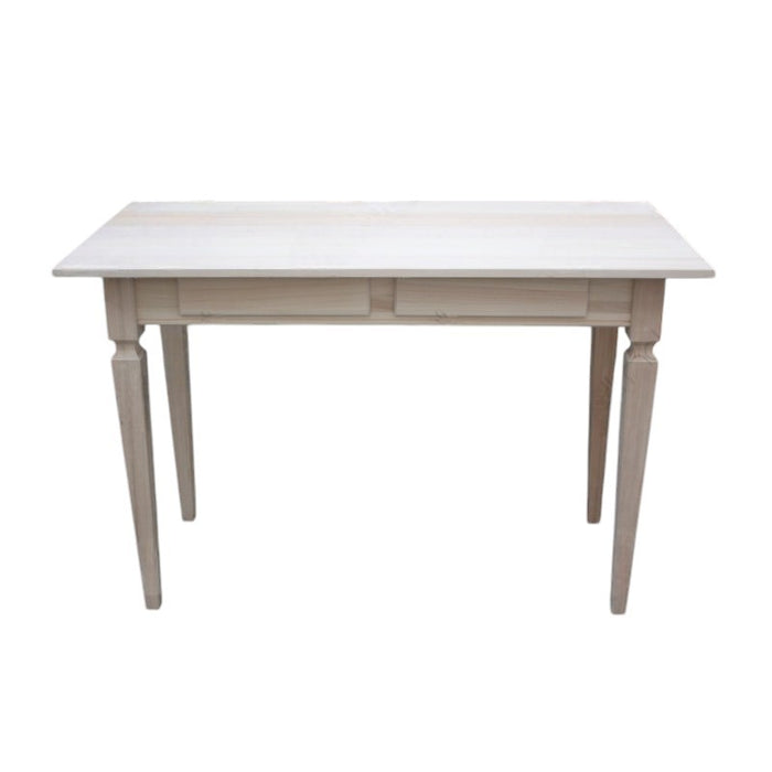 Scrivania 2 cassetti in legno massello grezzo l.120 p.58 h.79 (549) - Mobili 2G