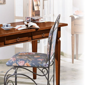 Scrivania 2 cassetti in legno massello grezzo l.120 p.58 h.79 (549) - Mobili 2G