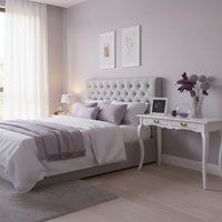 Scrivania 2 cassetti legno bianco shabby 120x60x77 - Mobili 2G