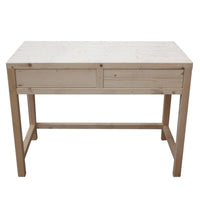 Scrivania 2 cassetti shabby bianco legno massello di abete 110x55x80 (3319) - Mobili 2G