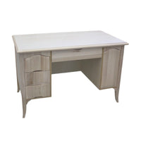 Scrivania 3 cassetti 1 porta arte povera grezzo 130x75x80 (2129) - Mobili 2G