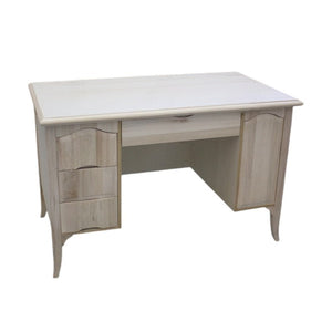 Scrivania 3 cassetti 1 porta arte povera grezzo 130x75x80 (2129) - Mobili 2G