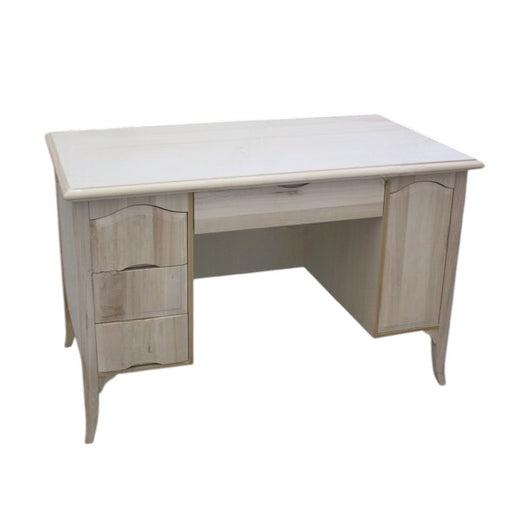 Scrivania 3 cassetti 1 porta arte povera grezzo 130x75x80 (2129) - Mobili 2G