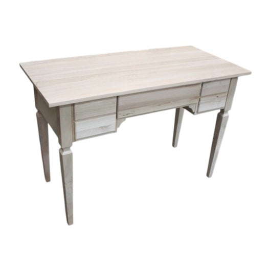 Scrivania 5 cassetti in legno massello grezzo l.120 p.57 h.80 (5014) - Mobili 2G