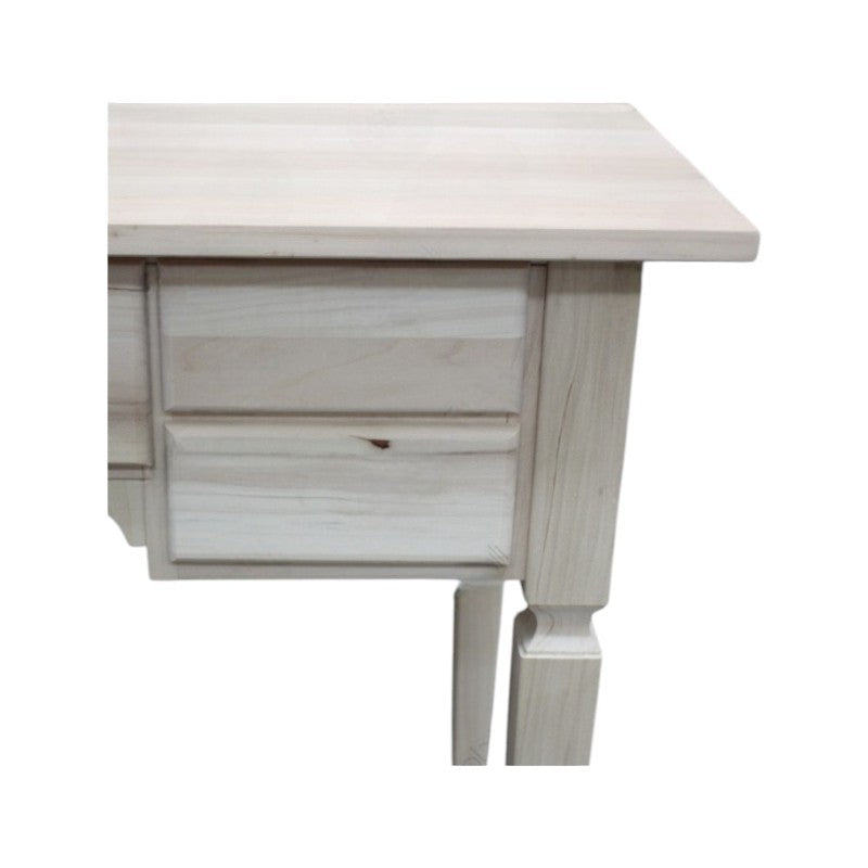 Scrivania 5 cassetti in legno massello grezzo l.120 p.57 h.80 (5014) - Mobili 2G