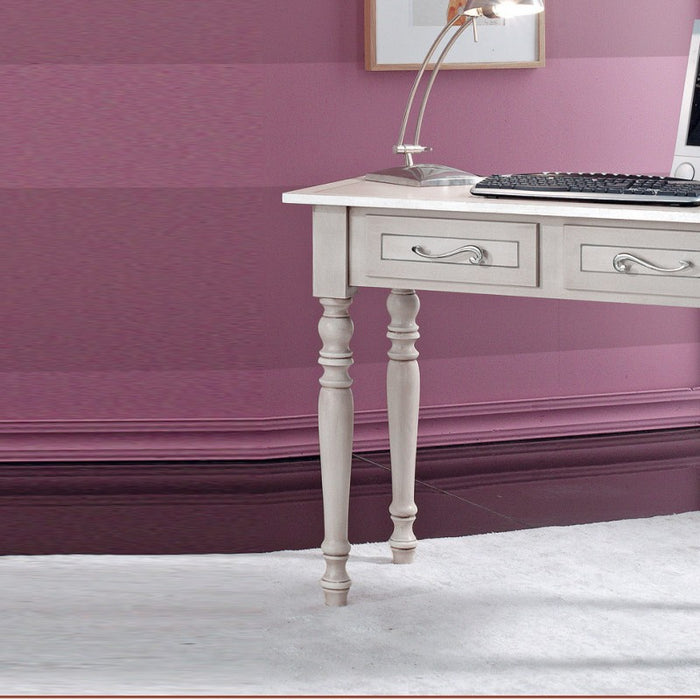 Scrivania arte povera 2 cassetti shabby grigio tortora 105x55x80 (1466) - Mobili 2G