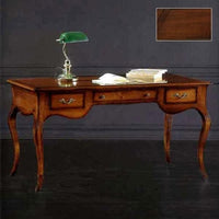 Scrivania arte povera 3 cassetti in legno tinta noce 150x75x80 - Mobili 2G