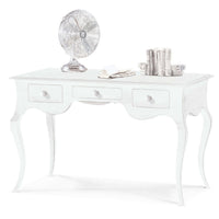 Scrivania arte povera 3 cassetti legno bianco 150x75x80 (1353) - Mobili 2G