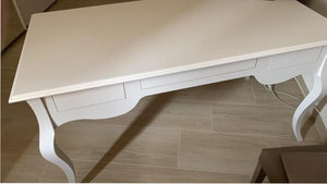 Scrivania arte povera 3 cassetti legno bianco 150x75x80 (1353) - Mobili 2G