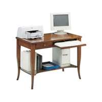 Scrivania arte povera in legno 1 cassetto tinta noce 105x60x78