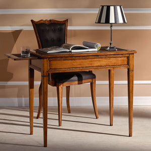 Scrivania classica 1 cassetto 1 tiretto legno bassano 90x53x80 - Mobili 2G