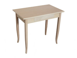 Scrivania classica 1 cassetto in legno grezzo 90x50x78 - Mobili 2G