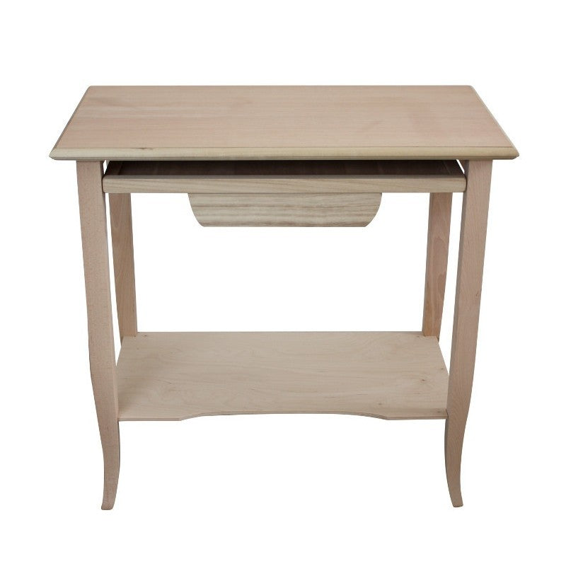 Scrivania classica 1 cassetto porta pc in legno grezzo 85x49x79 - Mobili 2G